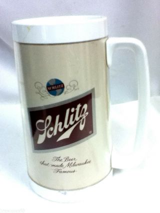Schlitz Beer Glass Bar Glasses 1 Vintage Thermo Drink Milwaukee Wi Brewery Du4