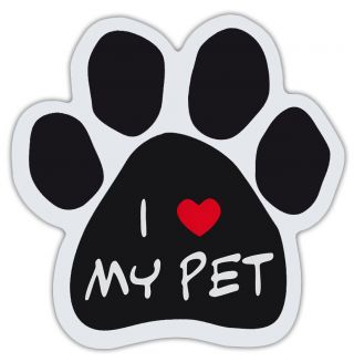 Dog Paw Shaped Magnets: I Love My Pet (with Heart) | Dogs,  Gifts,  Cars,  Trucks