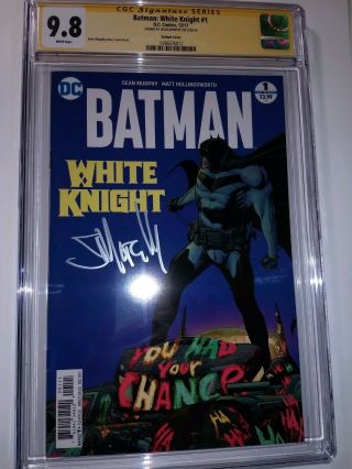 Batman White Knight 1 Cgc 9.  8 Ss Sean Gordon Murphy (1st Print) Variant Cover