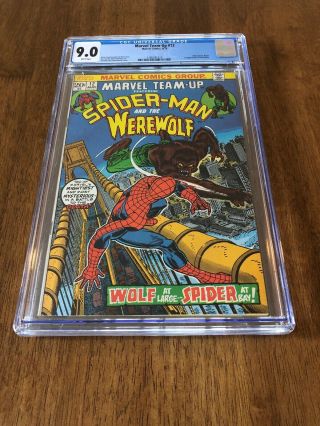 Marvel Team - Up 12 Spider - Man And The Werewolf Cgc 9.  0 White Pages