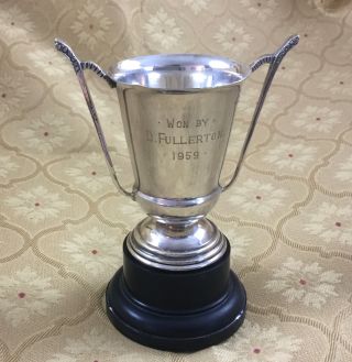 1959 Vintage Miniature Trophy Cup Silver Plated Fullerton