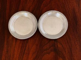 - (2) American Sterling Silver Ash Trays / Butter Pats / Nut Dishes No Monograms