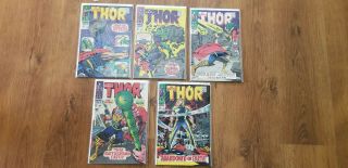 Thor 141 - 145 5 Comics Marvel Bronze Age