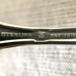 Vintage Towle Sterling Silver Virginia Carvel Pattern 1919 Meat Fork 84 Grams 5