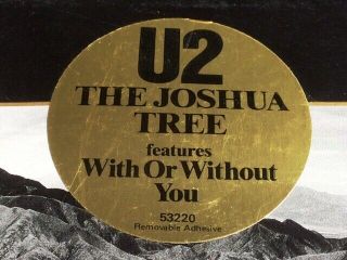 U2: The Joshua Tree Aussie / Zealand Lp Vinyl,  Gold Promo Sticker & Poster