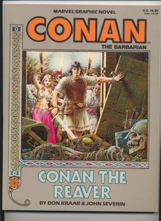 Marvel Graphic Novel 28 Conan The Reaver 1987 Near Minus Nm - (9.  2)