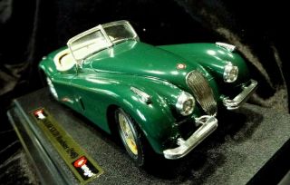 Vintage Burago Die Cast 1948 Jaguar Xk 120 Roadster,  Made In Italy