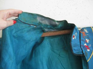 Fine Old Chinese Turquoise Blue Silk Embroidered Imperial Court Robe 6