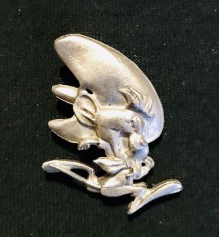 Pewter Speedy Gonzales Silver Metal Figurine Pin