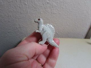 Spinosaurus,  Miniature Stone Dinosaur Hand Carved Marble From Andes Rich Hued