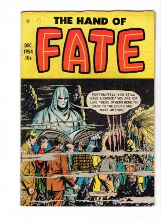 The Hand Of Fate 25b,  Dec 1954 Very Good,  4.  5,  Last Issue.