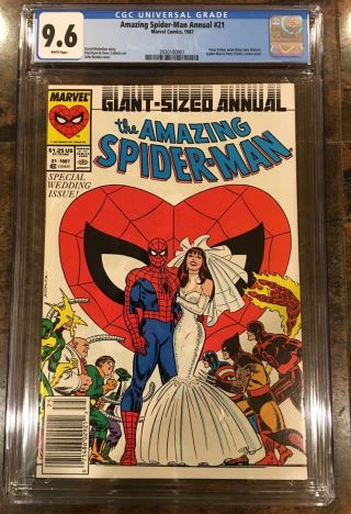 Spider - Man Annual 21 Cgc 9.  6 White Pages