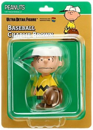 UDF PEANUTS Series 6 BASEBALL CHARLIE BROWN non - scale PVC Painted 4
