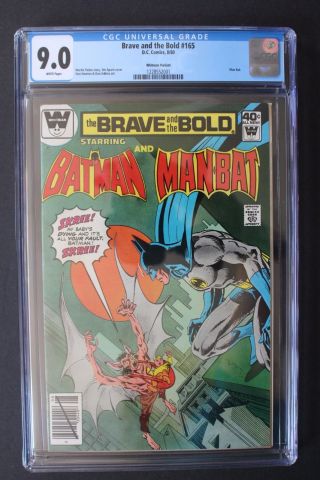 Brave And The Bold 165 Batman Man - Bat 1978 Whitman Dc Variant Cgc Vf/nm 9.  0