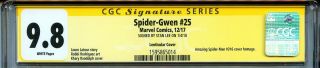 Spider - Gwen 25 CGC 9.  8 SS Lenticular variant Stan Lee Gwenom Spider - Man Punisher 2
