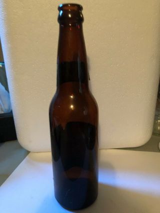 Old Crown Ale Bottle Paper Lable Fort Wayne Indiana 12 Oz Amber 5