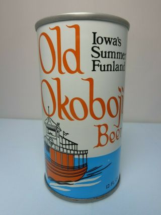 Old Okoboji Straight Steel Stay Tab Beer Can 102 - 23 Iowa 