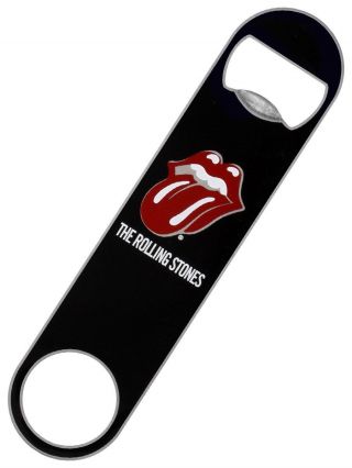 The Rolling Stones Bottle Opener Logo Bar Blade Black 18x4cm