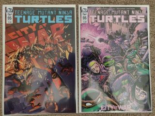 Idw Comics Tmnt Teenage Mutant Ninja Turtles City At War 95 Cover A & B Key