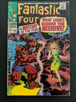 Fantastic Four 66 Gd/vg 3.  0 1 Book Marvel 1st Origin Of Him Adam Warlock