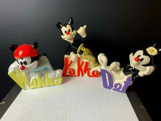 Animaniacs Set Of 3 Wakko,  Yakko & Dot Porcelain Figures