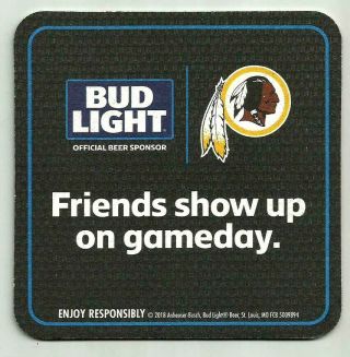 15 Bud Light Washington Redskins Friends Show Up On Gameday Beer Coasters 2