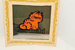 Vintage Garfield the Cat Mirror 80 ' s Carnival Prize Hippie Decor 2