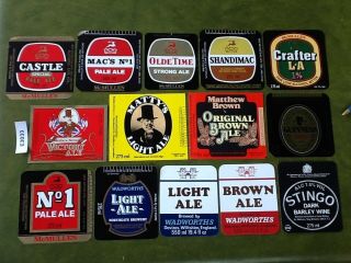 43 Older English Beer Labels
