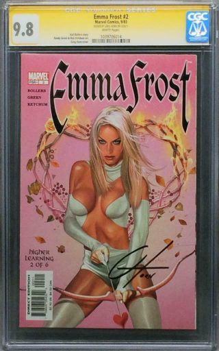 Emma Frost 2 Cgc 9.  8 Greg Horn Cover Signed By Greg Horn