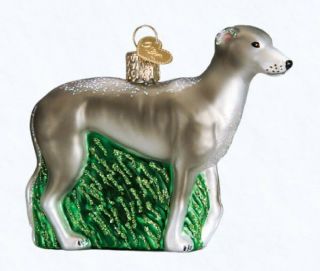 Old World Christmas Greyhound Dog Glass Ornament 12483 Box Racing Pet