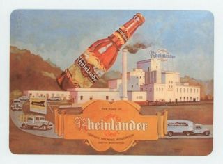Rhinelander Bier - Metal Display Sign - German Style Beer