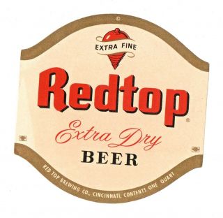Redtop Extra Dry Beer - One Quart - Redtop Brewing Co.  - Cincinnati,  Ohio