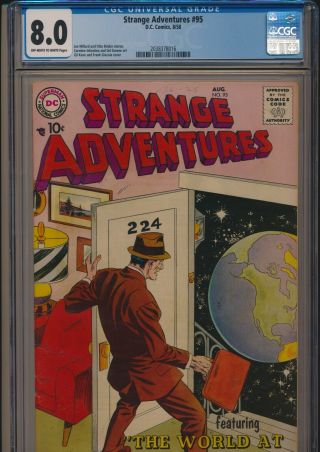 Dc Comics Strange Adventures 95 1958 Cgc 8.  0 Ow/wp Highest Graded On Census