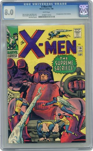 Uncanny X - Men (1st Series) 16 1966 Cgc 8.  0 0168711010