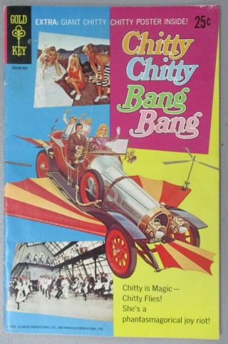 Chitty Chitty Bang Bang 1968 No Poster Silver Age Movie Vg/g Gold Key Comics