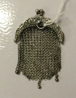 19th Century Silver Chainmail Sovereign Purse