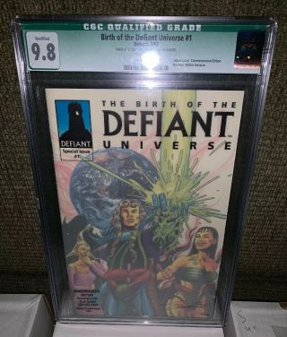 Birth Of Defiant Universe 1 - Cgc 9.  8 Signed And Numbered 2/1000 1993