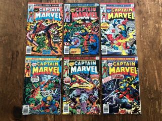 Captain Marvel 46 47 48 49 50 51 Marvel Comics 1976 V