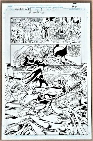 Avengers / X - Men 2 Page 8 Splash Art Wolverine & Thor By Bryan Hitch