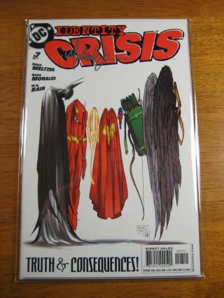 Wow Identity Crisis 7 Signed By Michael Turner Gorgeous W/seal