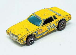 Vintage 1974 Hot Wheels Redline 38 Chevrolet Monte Carlo Yellow Race Car