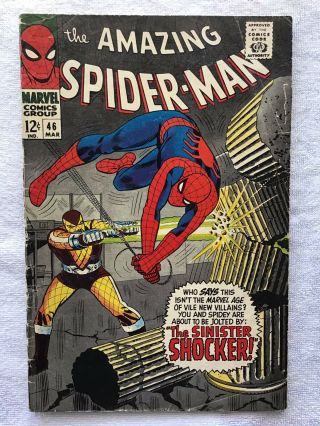 The Spider - Man 46 (1967 Marvel Comics) 1st Appearance Of Shocker