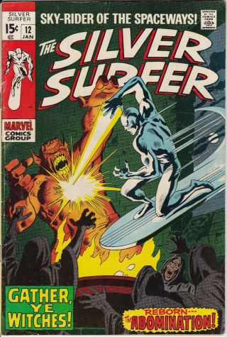 Marvel The Silver Surfer 12 5.  5 Fn - " Gather Ye Witches  Reborn The Abomination "