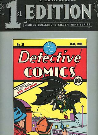 1974 Famous 1st Edition C - 28 Detective Comics No.  27 1st Appearance The Batman