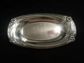 Vtg Rogers Bros 13 " Daffodil Flower Silver Plate Serving Dish 9919 Bread Tray