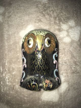 Vintage Bronze Owl Figure