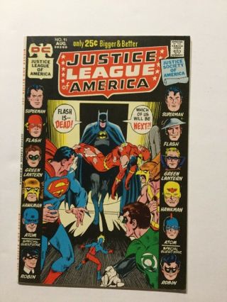 Justice League Of America 91 Vf/nm Very Fine/near 9.  0