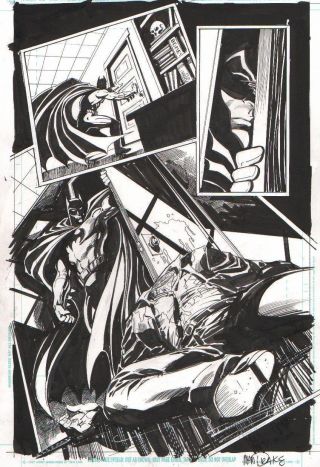 Tom Mandrake Signed Batman Splash Art - 2010