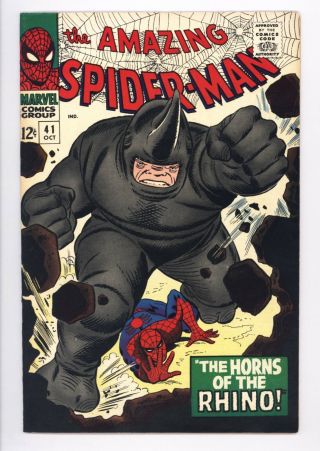 Spider - Man 41 Vol 1 Almost Perfect 1st Appearance Of Rhino
