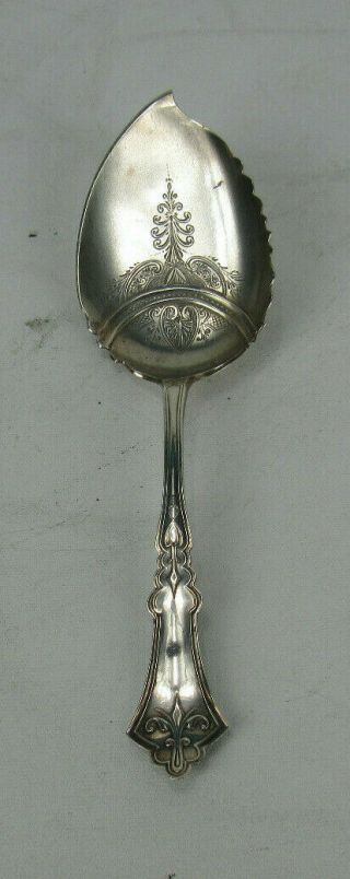 Antique Aesthetic Movement Silverplate Fish Serving Piece Server 10 "